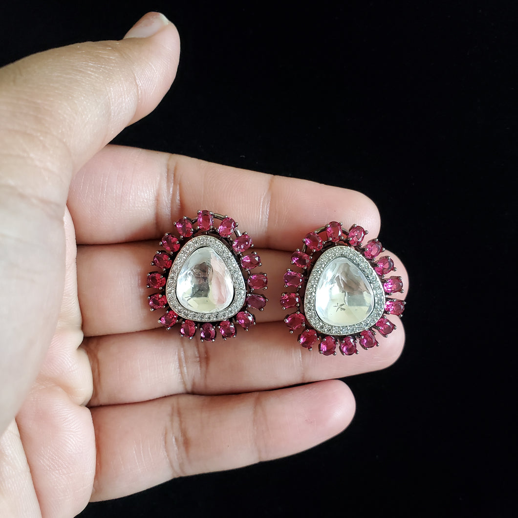 Kundan Studs With Black Plating Box2