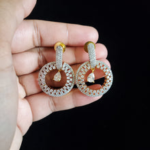 Load image into Gallery viewer, Cz Delicate Earring With 2 Tone Plating