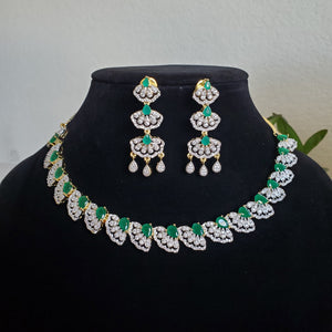 Cz Classic Necklace With 2 Tone Plating