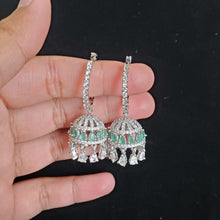 Load image into Gallery viewer, Cz Jhumki With Rhodium Plating