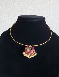 Jadau Kundan Peacock Pendant Hasli