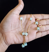 Load image into Gallery viewer, Srujana Maruri and Pavani B Fancy Delicate Bead Chain Set Mint