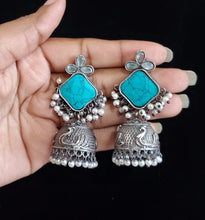 Load image into Gallery viewer, Jhumki With Oxidised Plating