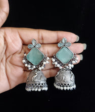 Load image into Gallery viewer, Jhumki With Oxidised Plating