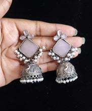 Load image into Gallery viewer, Jhumki With Oxidised Plating