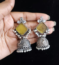Load image into Gallery viewer, Jhumki With Oxidised Plating