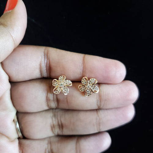 WESTERN CZ EARRING  Rose Gold Box1