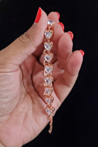 Cz Tennis Bracelet With Rose Gold Plating Box2