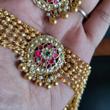 Load image into Gallery viewer, Reserved For Reshma Pachi Kundan Choker Set With Gold Plating