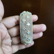 Load image into Gallery viewer, Cz Broad Kada With 2 Tone Plating