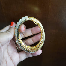 Load image into Gallery viewer, Cz Broad Kada With 2 Tone Plating