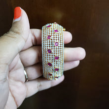 Load image into Gallery viewer, Cz Broad Kada With 2 Tone Plating
