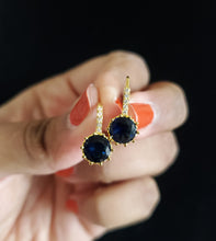 Load image into Gallery viewer, Anu Ch American Diamond Hoops With Gold Plating