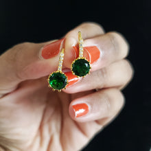 Load image into Gallery viewer, Anu Ch American Diamond Hoops With Gold Plating