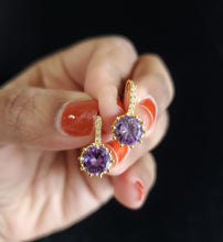 Load image into Gallery viewer, Anu Ch American Diamond Hoops With Gold Plating