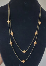 Load image into Gallery viewer, 2 Line Nakishi Balls Black Bead Chain