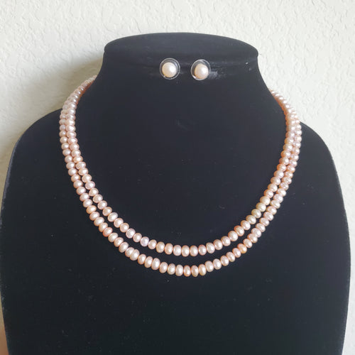 PREORDER Blush Pink Natural Pearls Set