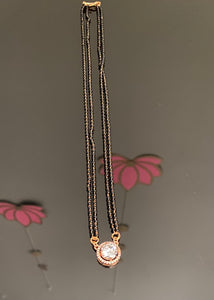 Reserved For Keerthi Rachala Cz Classic Mangalsutra With Rose Gold Plating