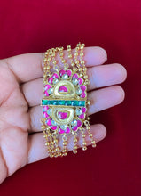 Load image into Gallery viewer, Prash Rao Gold Bead Pachi Kundan Bracelet